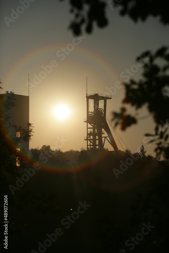 Foerderturm auf Zeche Zollverein Schacht 1/2/8 