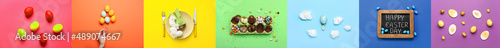Collage with tasty Easter s...
