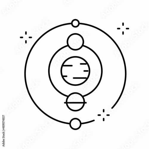 astrology occupation line icon vector illustration