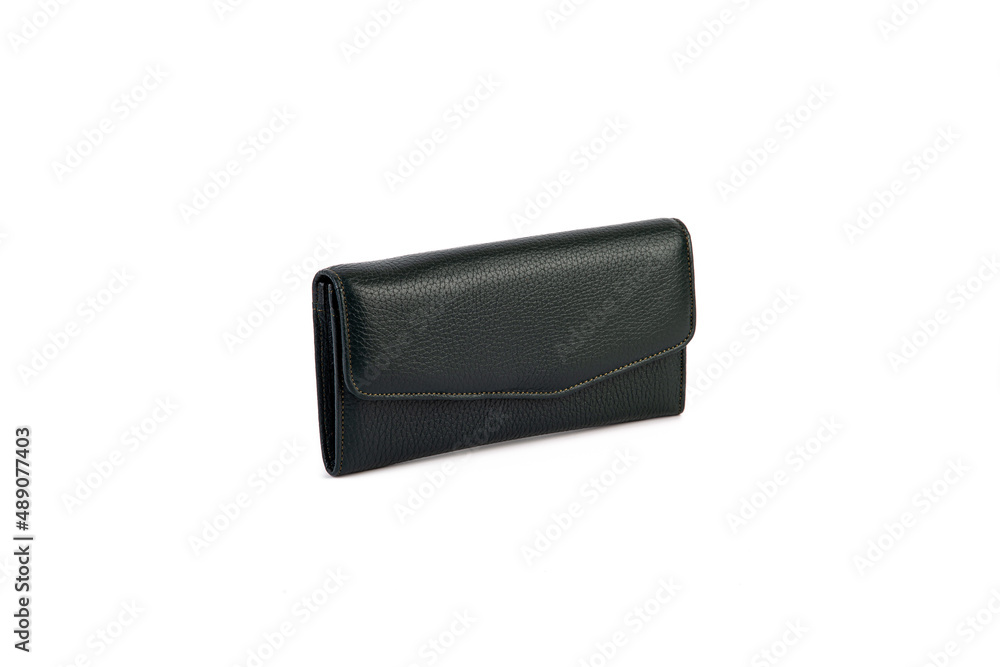 Handmade Genuine Leather wallet credit card holder, Ladies and women Leather wallet, white background Handmade Genuine Leather wallet credit card holder, Ladies and women Leather wallet, white background