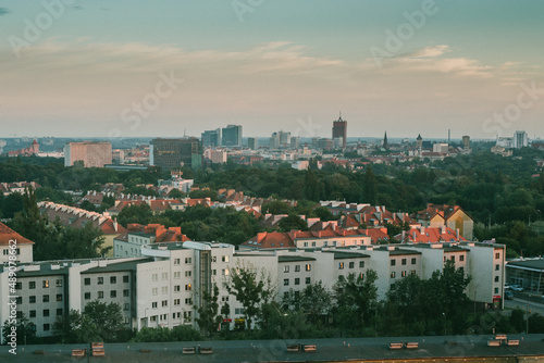 Obraz na płótnie Panorama Poznania w salonie