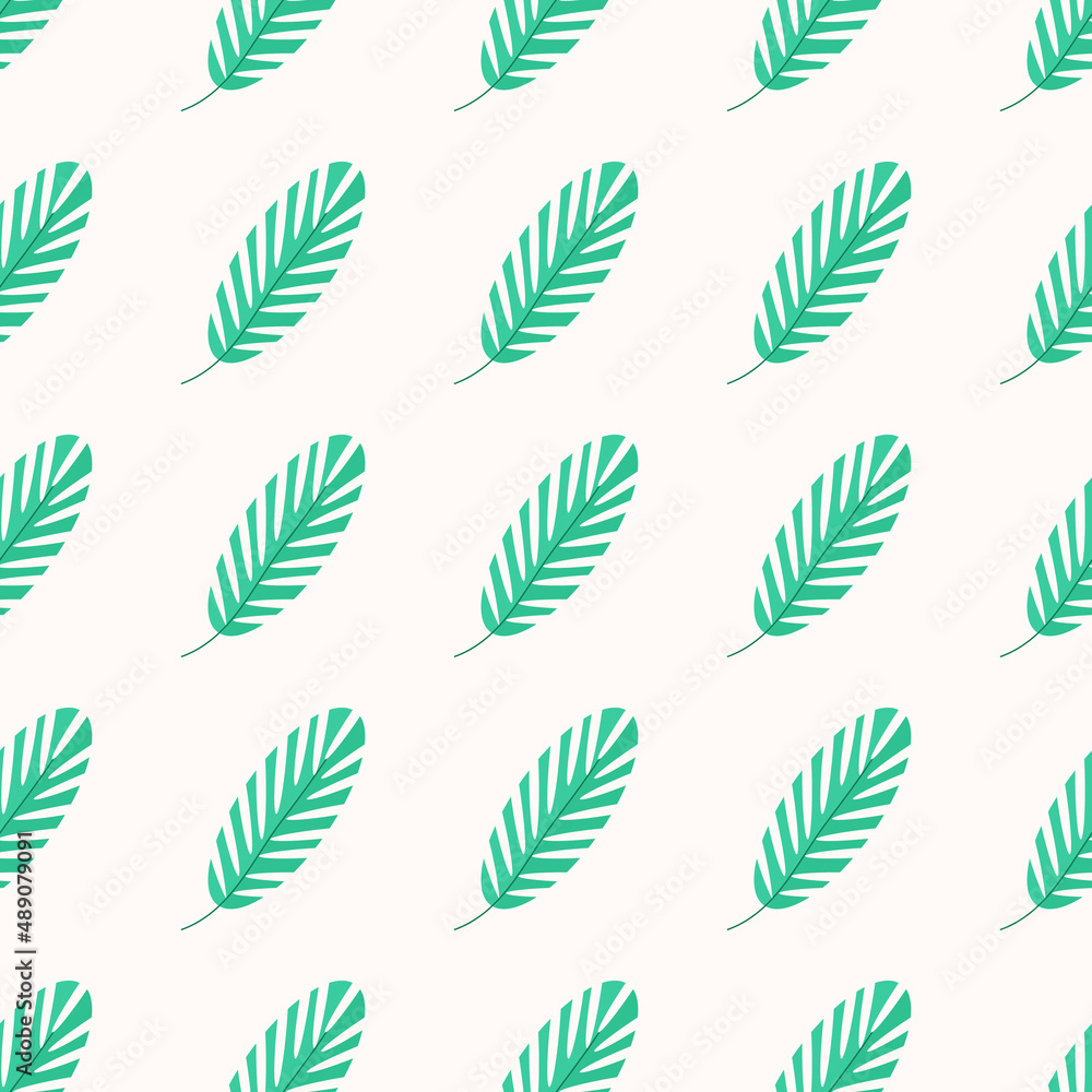 Green palm branch on a light background for web design Green palm branch on a light background for web design