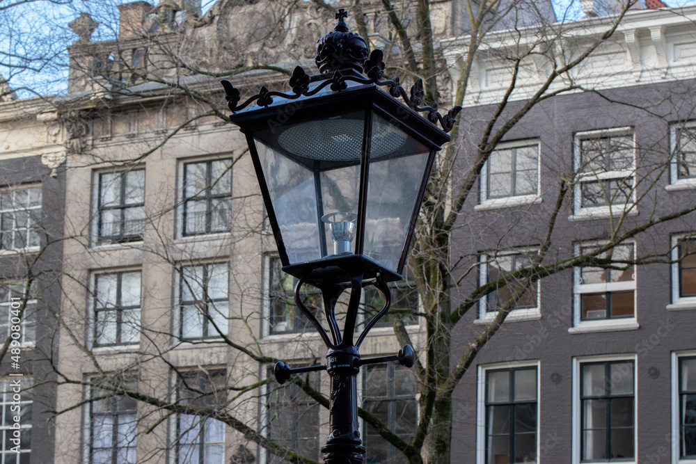 Historical Lantern At Amsterdam The Netherlands 8-2-2022