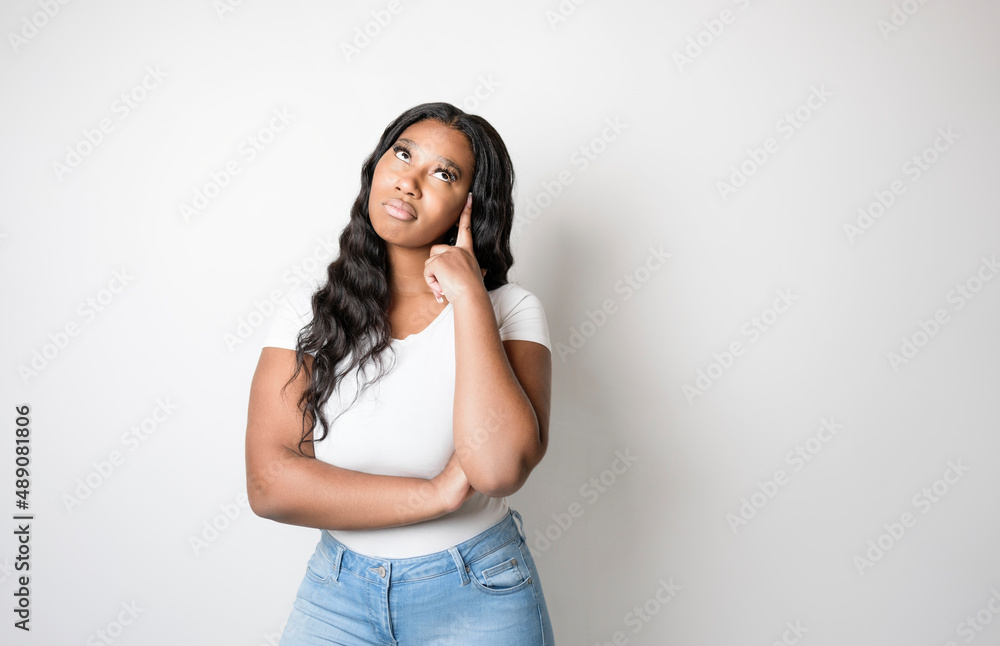 Studio portrait of beautiful brunette young dark-skinned woman, Studio portrait of beautiful brunette young dark-skinned woman,