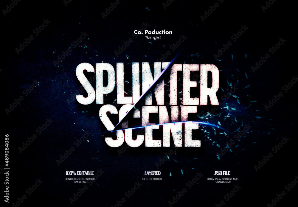Cutscene Text Box Sliced Action Scene Text Effect Stock Template | Adobe Stock