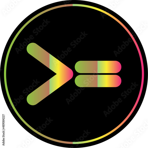 Greater Than Equal Icon