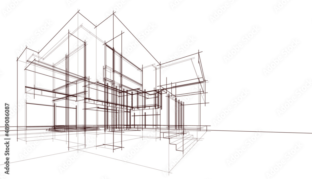 sketch of a house sketch of a house