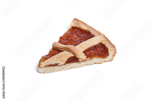 Fetta di torta crostata alla marmellata