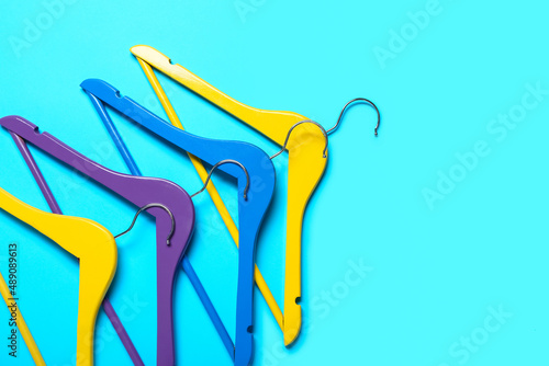 Colorful wooden clothes han...