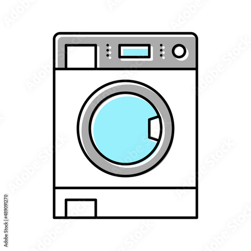 laundry machine color icon vector illustration