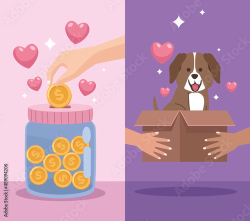 two volunteering campaign icons