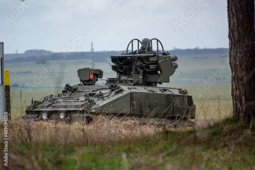 Фотография British Army Alvis Stormer Starstreak CVR-T tracked armoured vehicle equipped wi