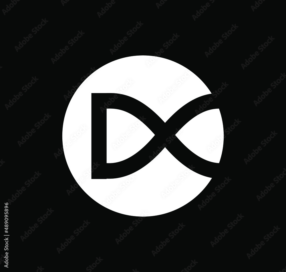 Vetor de DX company name initial letters monogram. DX infinity vector