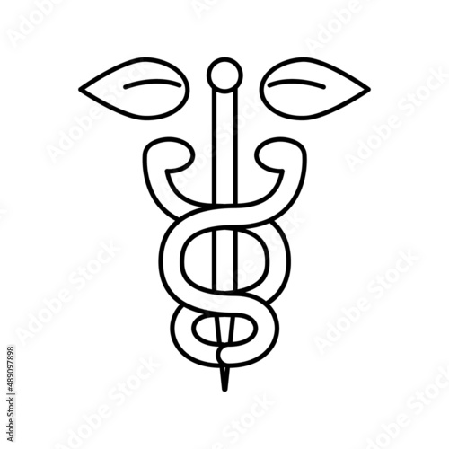 symbol homeopathy line icon vector illustration
