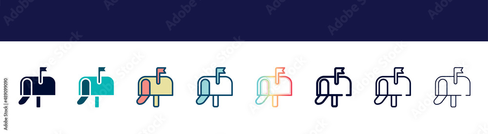 icon in 8 styles. line, filled, glyph, thin outline, colorful, stroke and gradient styles, vector sign. symbol, logo illustration. different style icons icon in 8 styles. line, filled, glyph, thin outline, colorful, stroke and gradient styles, vector sign. symbol, logo illustration. different style icons