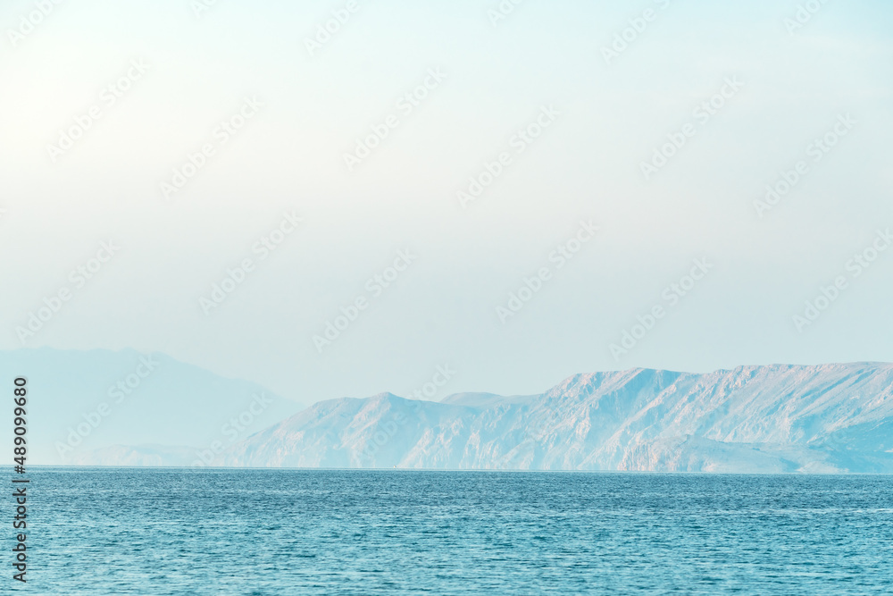 Island of Krk and Kvarner Bay in Adriatic sea, Croatia