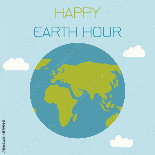 Happy earth hour. Our planet.
