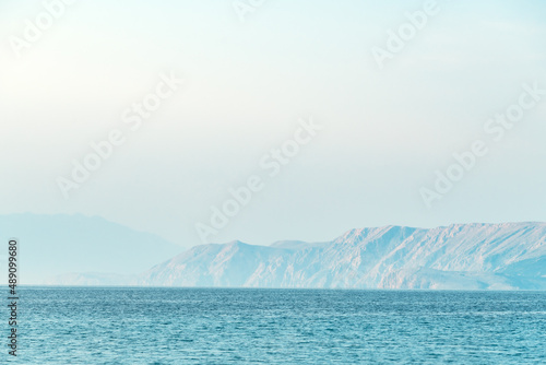 Island of Krk and Kvarner Bay in Adriatic sea  Croatia