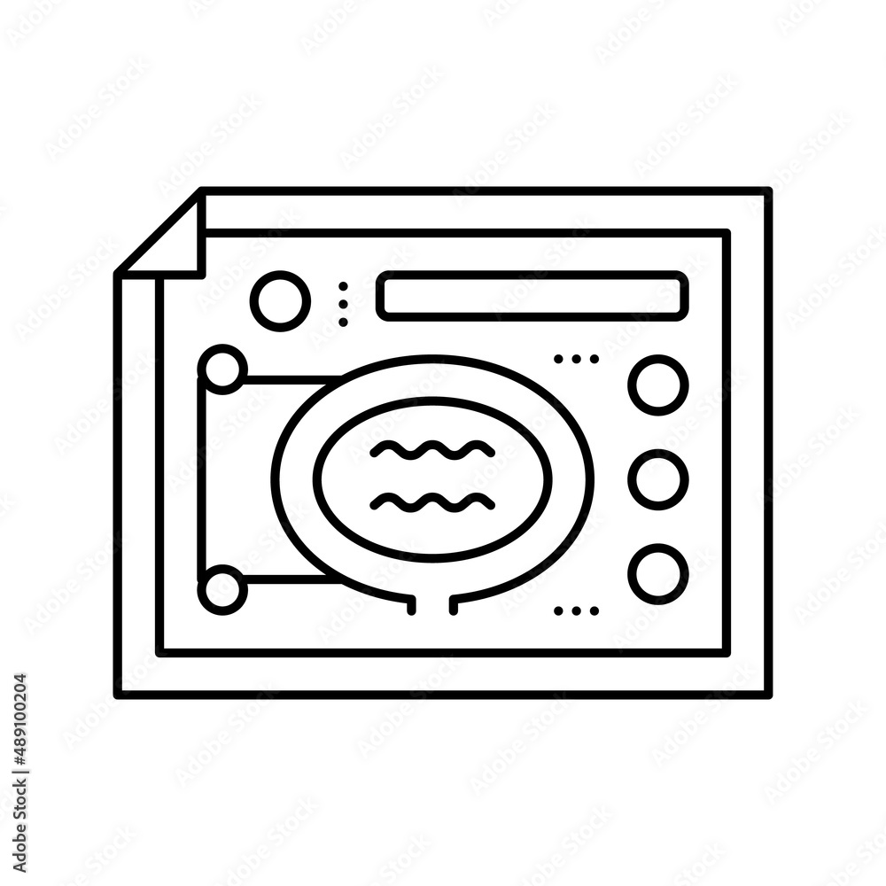 landscape design plan line icon vector illustration