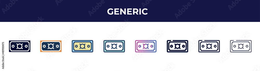 generic icon in 8 styles. line, filled, glyph, thin outline, colorful, stroke and gradient styles, generic vector sign. symbol, logo illustration. different style icons set. generic icon in 8 styles. line, filled, glyph, thin outline, colorful, stroke and gradient styles, generic vector sign. symbol, logo illustration. different style icons set.