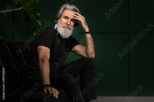Portrait of handsome mature...