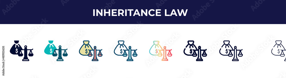 inheritance law icon in 8 styles. line, filled, glyph, thin outline, colorful, stroke and gradient styles, inheritance law vector sign. symbol, logo illustration. different style icons set. inheritance law icon in 8 styles. line, filled, glyph, thin outline, colorful, stroke and gradient styles, inheritance law vector sign. symbol, logo illustration. different style icons set.
