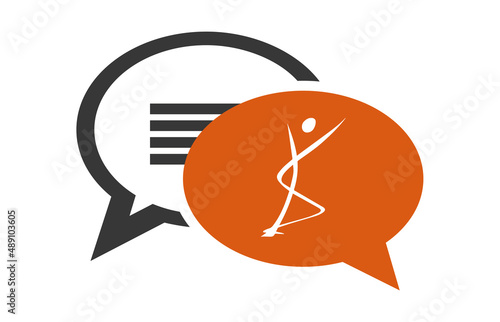 Logo masseur kinésithérapeute.