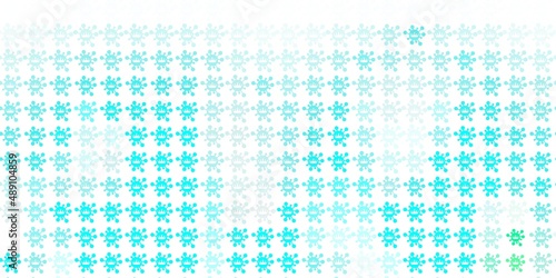 Light Blue, Green vector template with flu signs.