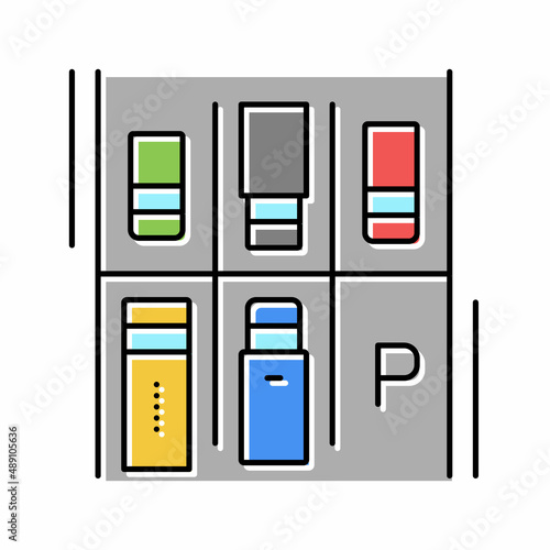 free place on parking color icon vector illustration