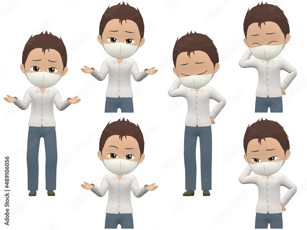 [Trouble A] African American Man shirts short hair front