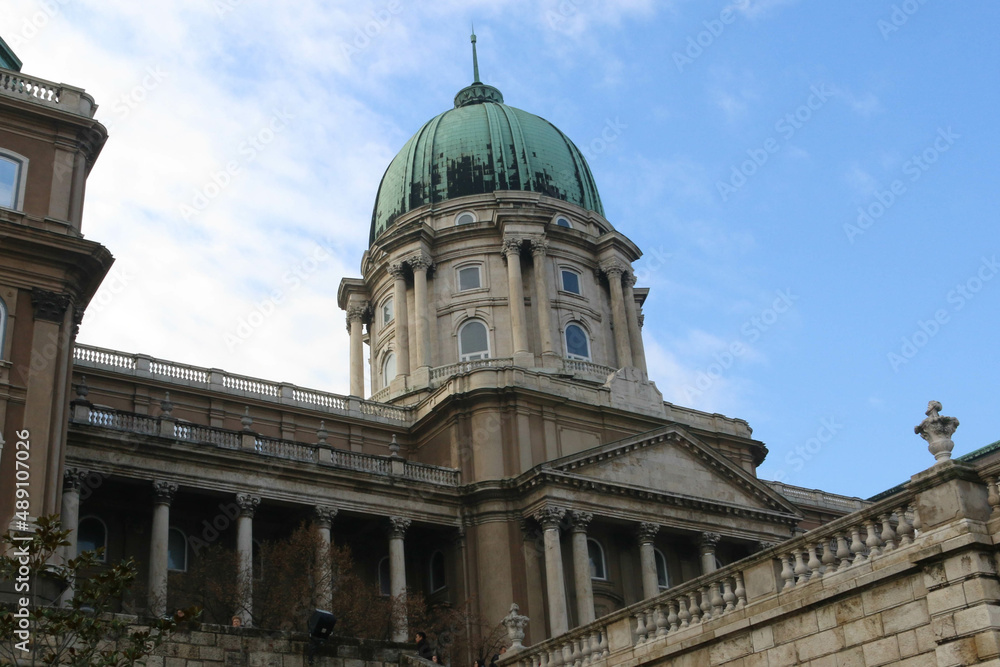 Dome of Buda Castle in Budapest, Hungary
