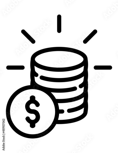 Investments Flat Icon Isolated On White Background