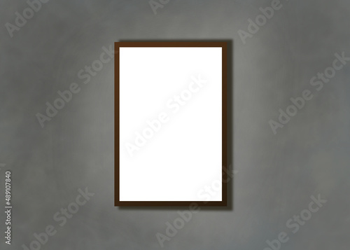 Mock up template picture frame on wall