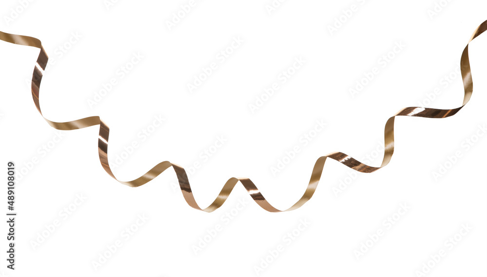 Gold serpentine isolated on a white background Gold serpentine isolated on a white background