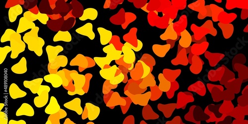 Dark orange vector backdrop with chaotic shapes.