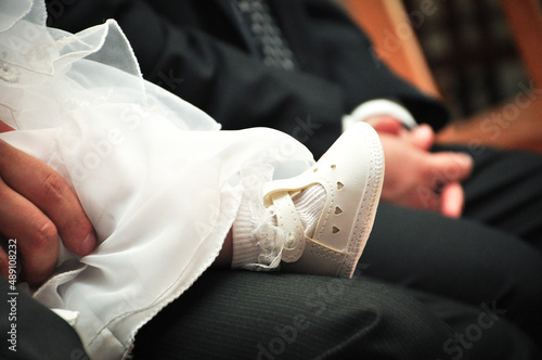 White shoes of a baby girl