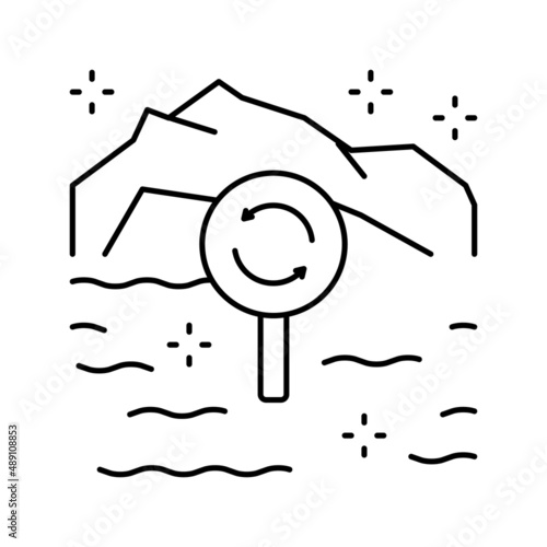 ecotope system line icon vector illustration