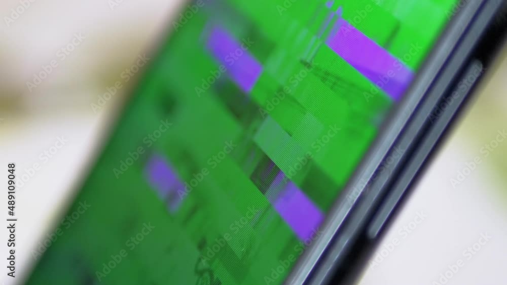 Signal Distortion, Interference, Glitches on the Screen of a Smartphone