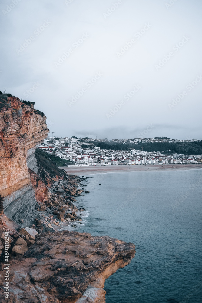 City of Nazare, Portugal, seen from a viewpoint