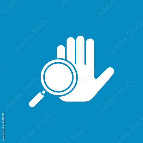  Expertise glyph icon. Researching hand cleaning. Hygiena concept. Filled flat sign. Isolated silhouette vector illustration photo