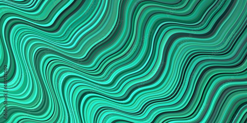 Light Green vector pattern with curved lines. Light Green vector pattern with curved lines.