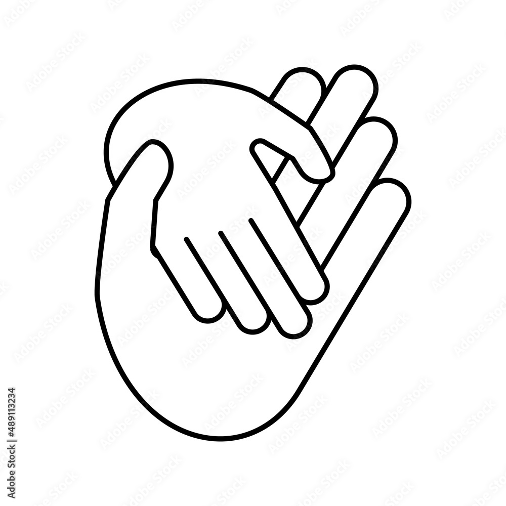 child care adoption line icon vector illustration child care adoption line icon vector illustration
