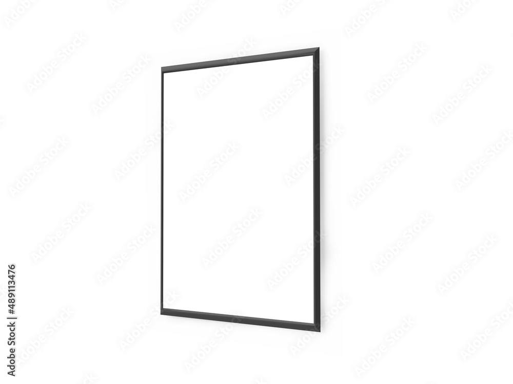 Portrait Poster 3D Illustration Mockup Scene Portrait Poster 3D Illustration Mockup Scene