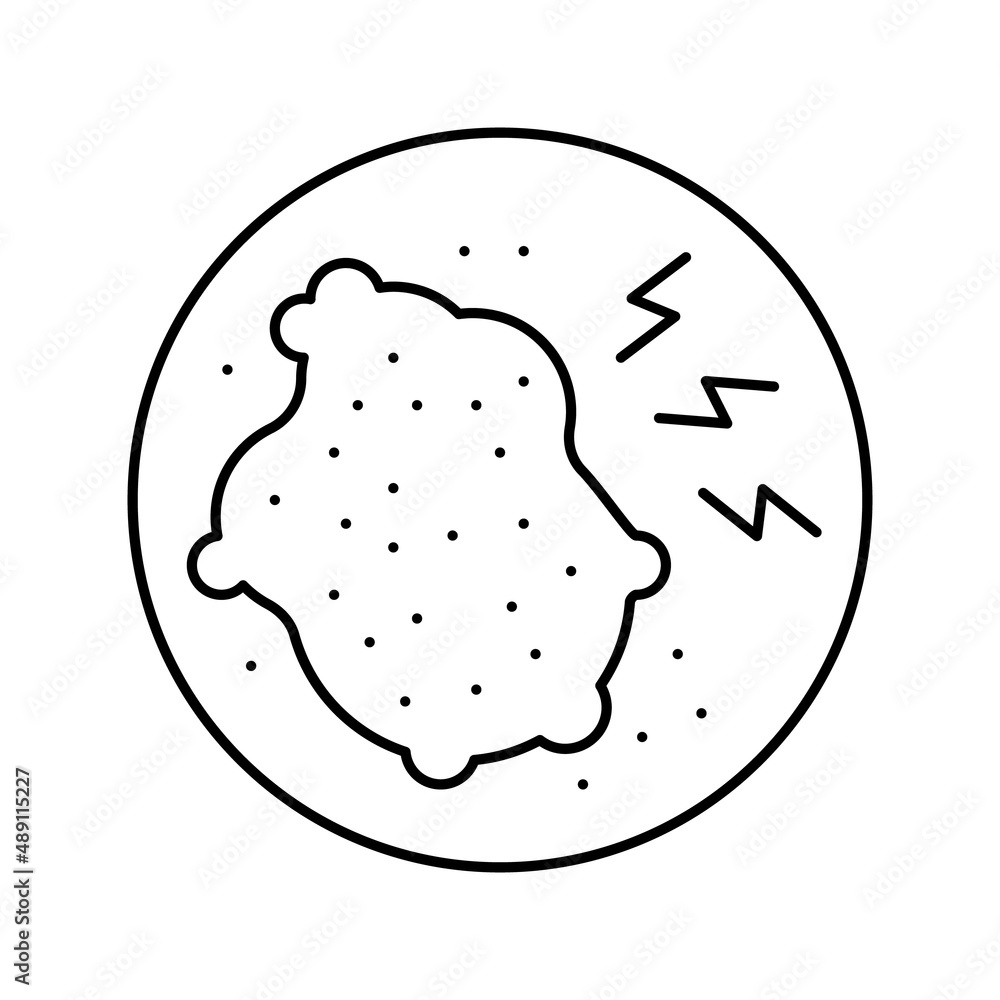 skin itch disease line icon vector illustration skin itch disease line icon vector illustration