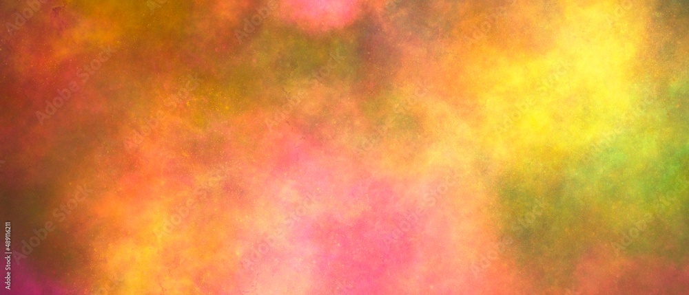 mystical abstract colorful watercolor background with warm tones