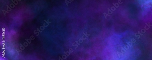 dark sky blue and purple nebula watercolor background 