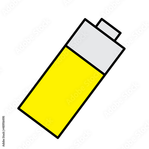 Battery on white background. Vector illustration. stock image. 