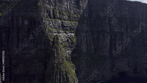 Drone Over Coastline And Rocks Of Suduroy photo