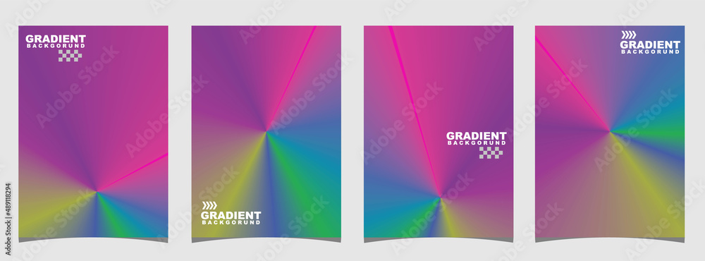 set of gradient backgrounds with straight patterns. design for brochure background or web design