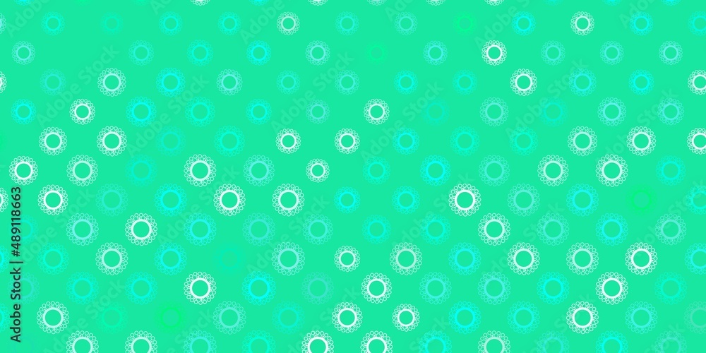 Light green vector background with covid-19 symbols. Light green vector background with covid-19 symbols.